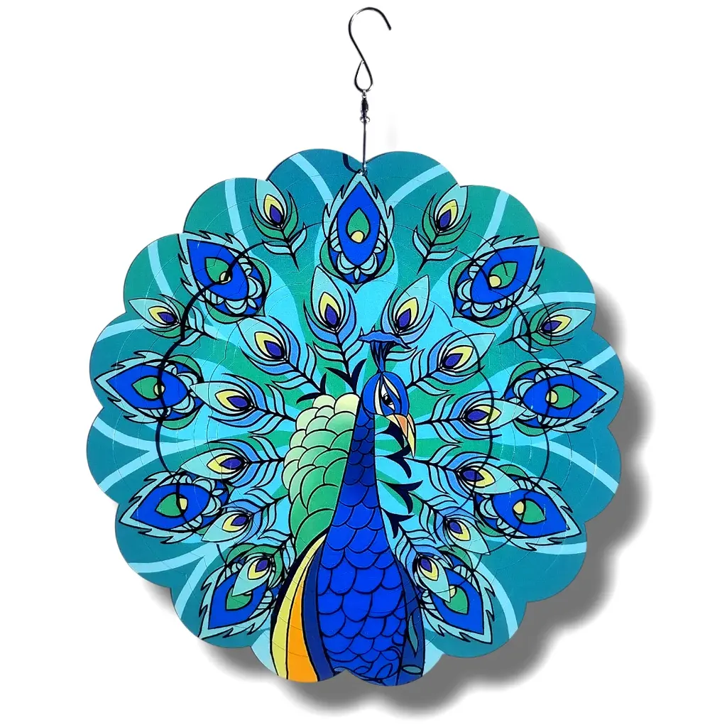 Windspinner 30cm - Pavo real coloreado.webp