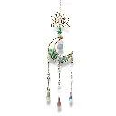 Colgante de Cristales - Luna con Loto (Cuarzo verde) (47x9cm).webp