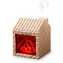 Humidificador USB Casa con fogata 10,5x8,5cm1.webp