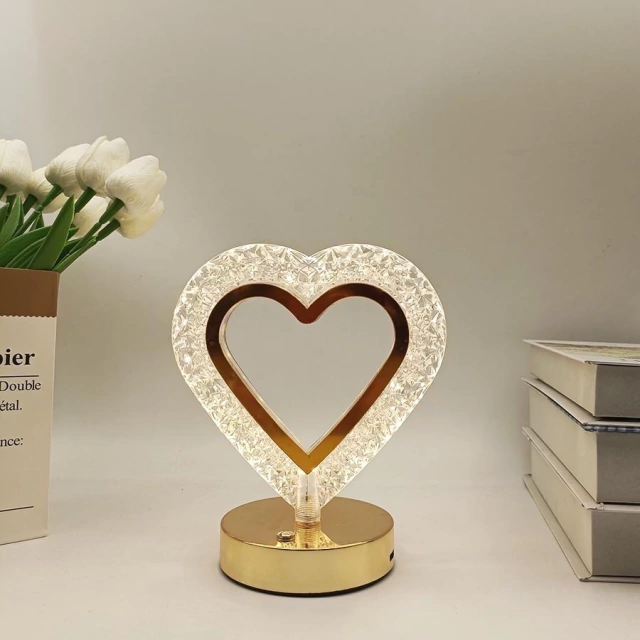 Lámpara Corazón 3 Colores - Recargable USB