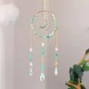 Colgante de Cristales - Círculo con Luna Adentro (Aventurina)