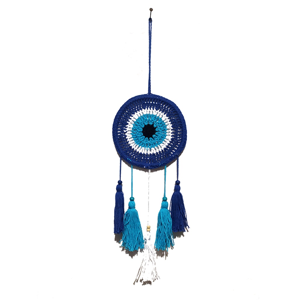 Atrapasueños Crochet - Ojo turco (Aro 12cm)