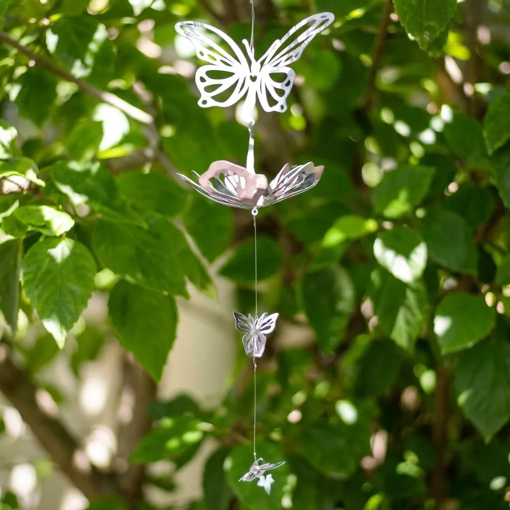 WindSpinner Premium 20x30cm - Mariposa Tridimensional (Acero Inox.)