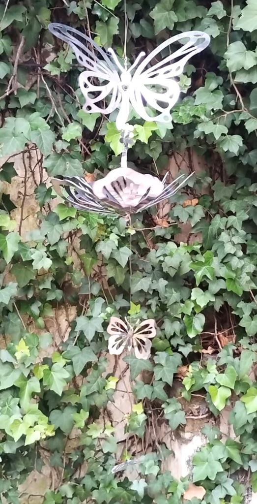 WindSpinner Premium 20x30cm - Mariposa Tridimensional (Acero Inox.)
