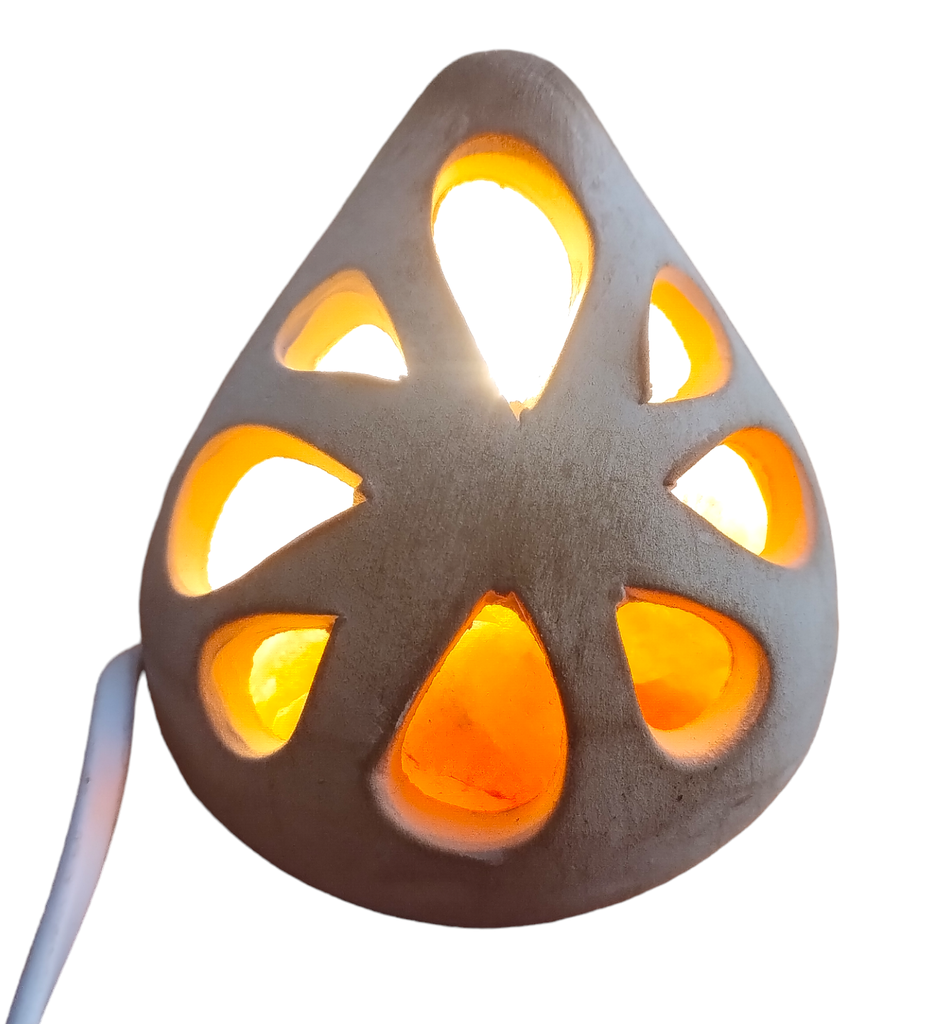 Lámpara de Sal Gota De Pétalos Frente 11x11cm