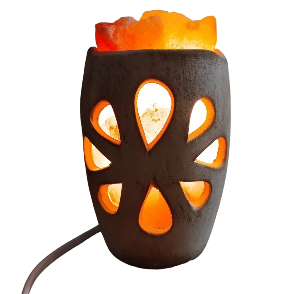 Lámpara de Sal Florero de Pétalos 13x8cm