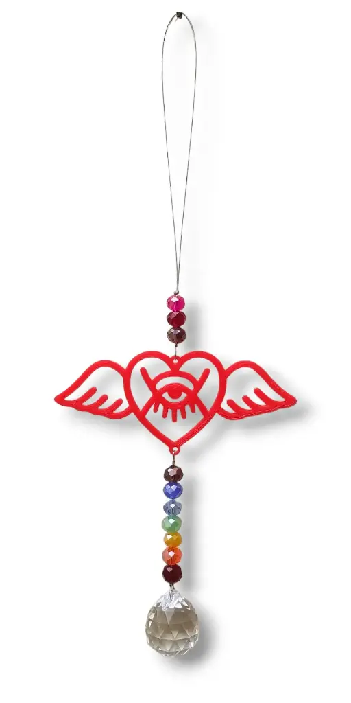 Atrapasol chico con Corazon Alado - 26cm