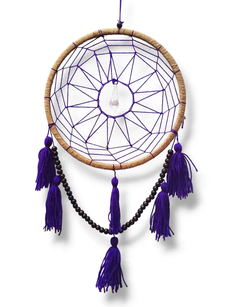 Atrapasueños - Con cuentas y péndulo (Aro 20cm)