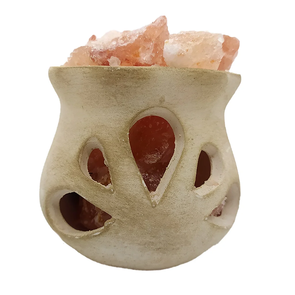 Lámpara de Sal Copa de pétalos 10x10cm