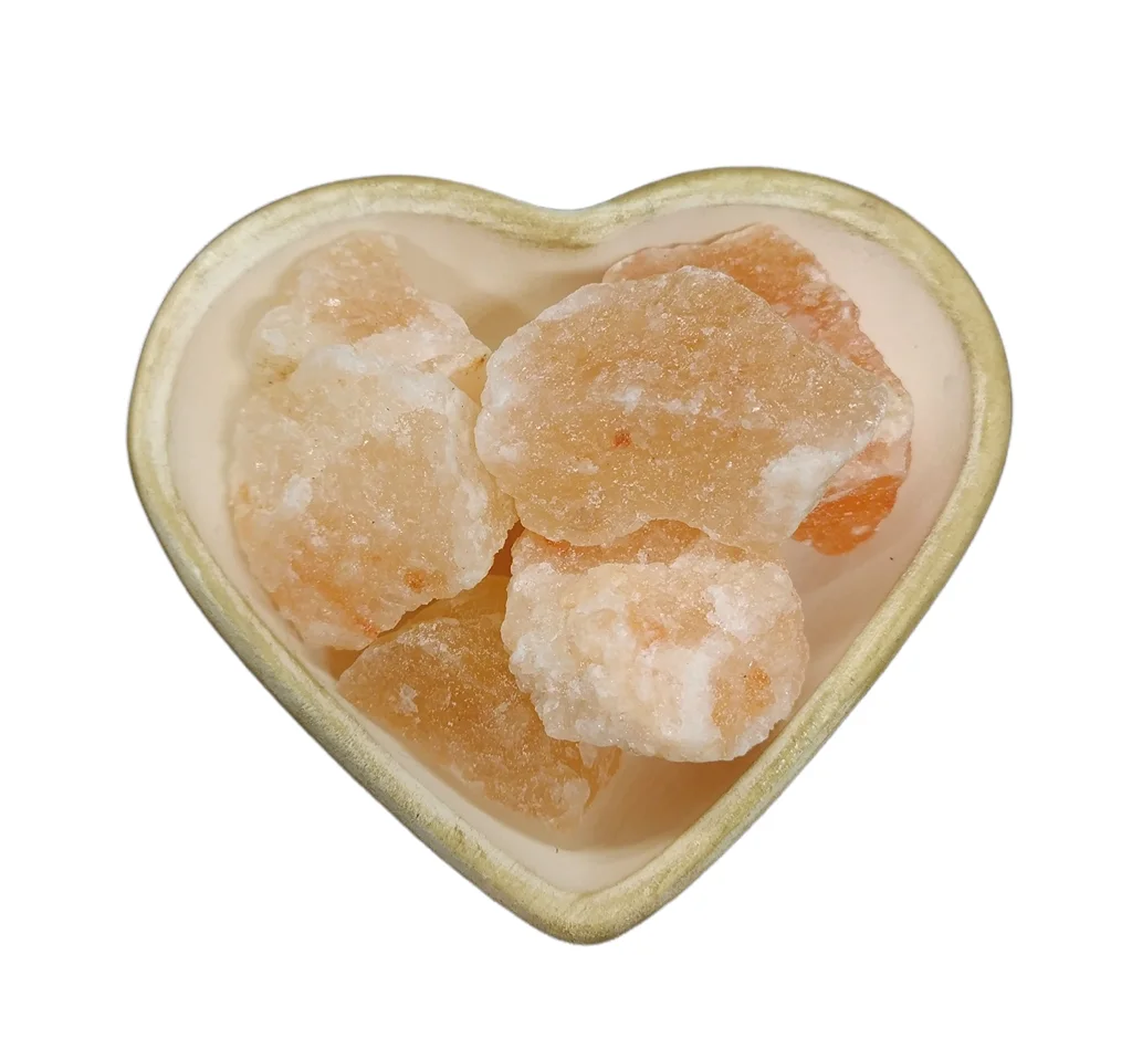 Lámpara de Sal Corazón de pétalos 13x6cm