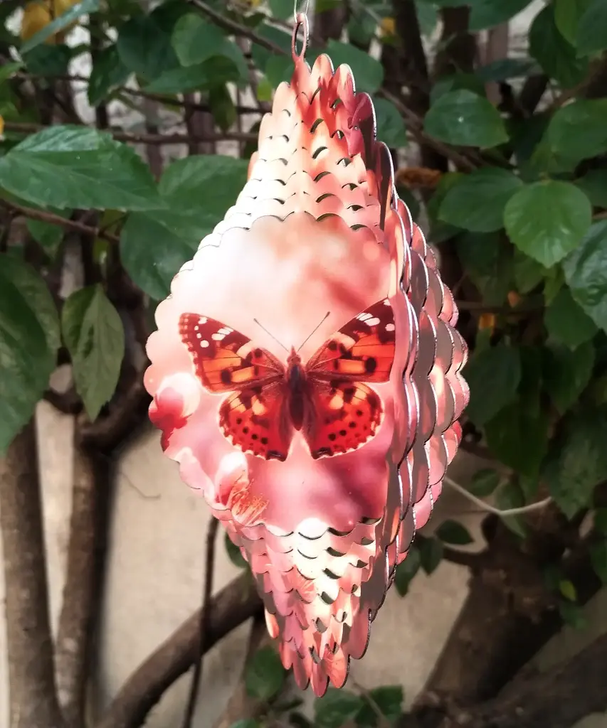 WindSpinner 20cm - Mariposa en flores (Pintado ambos lados)