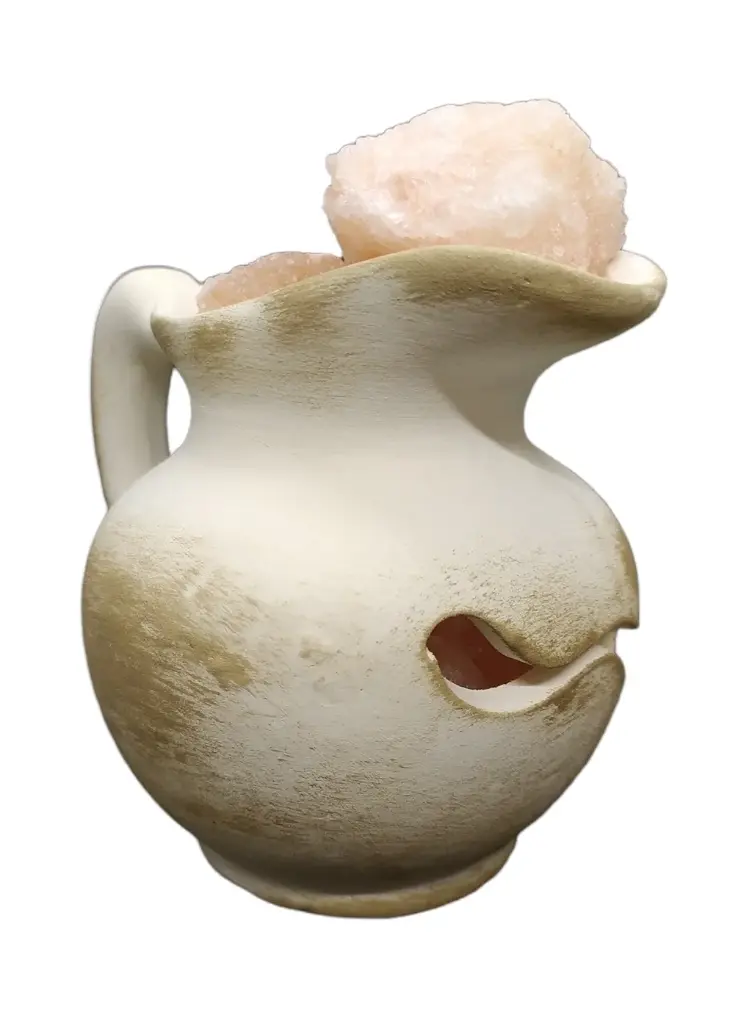 Lámpara de Sal Jarrón de pétalos 10x8cm