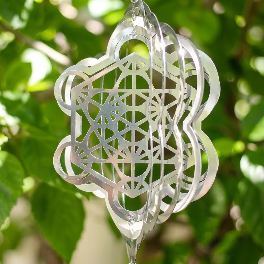 WindSpinner 20cm - Cubo Metatrón (Acero Inox.)