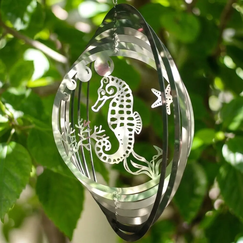 WindSpinner 20cm - Caballito de Mar (Acero Inox.) 