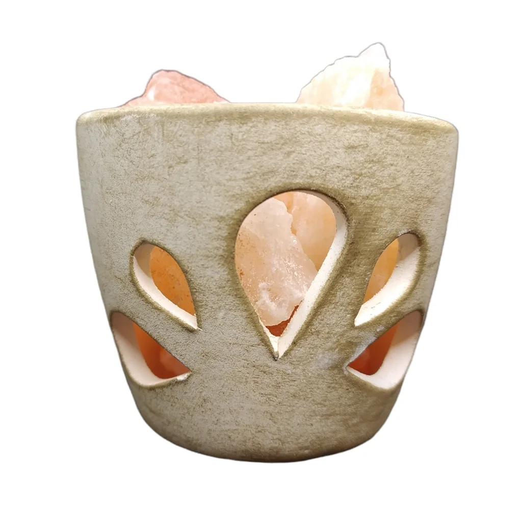 Lámpara de Sal Meteoro de pétalos 9x9cm