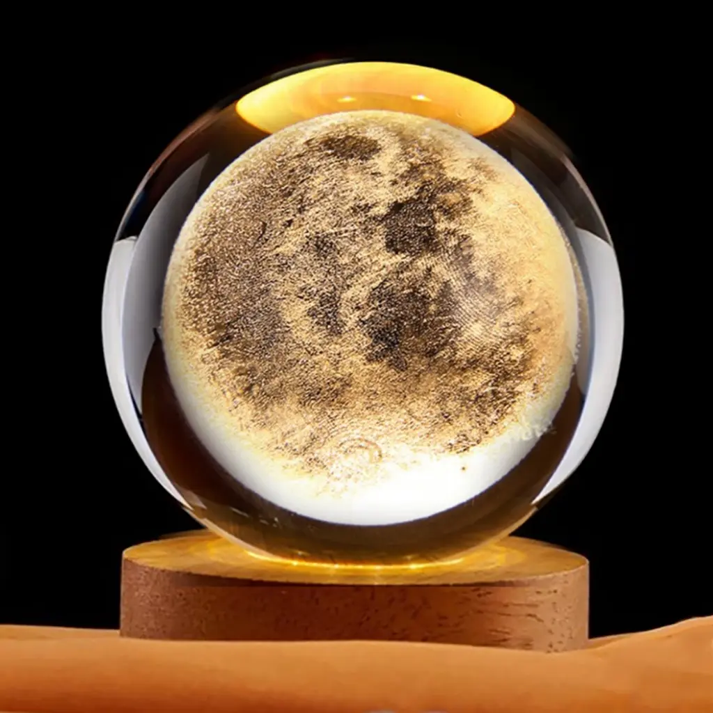 Lampara Esfera de Vidrio - Luna Llena (6cm)