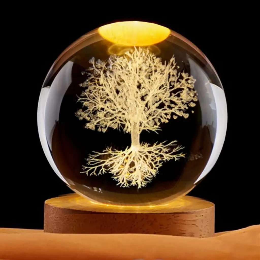 Lamp. Esfera de Vidrio - Árbol de la vida (6cm)