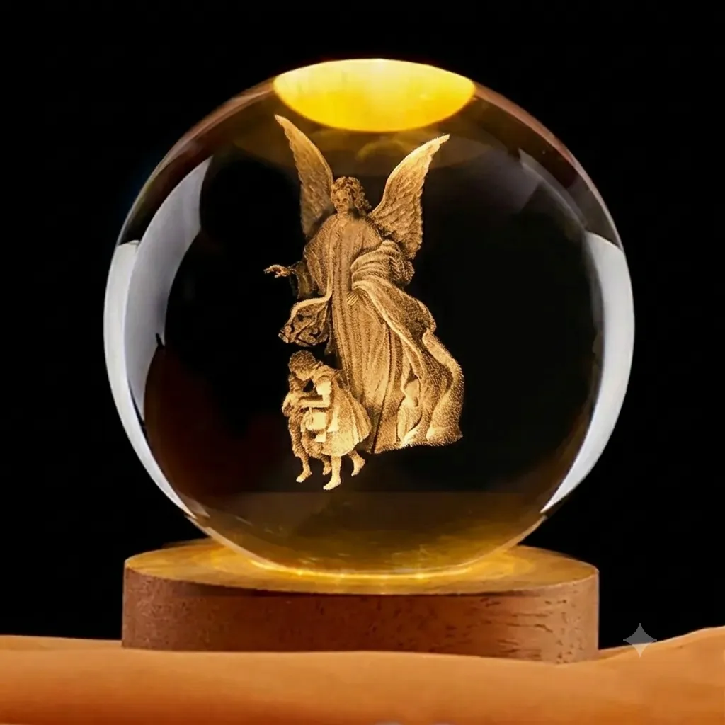 Lamp. Esfera de Vidrio - Ángel de la Guarda (6cm)