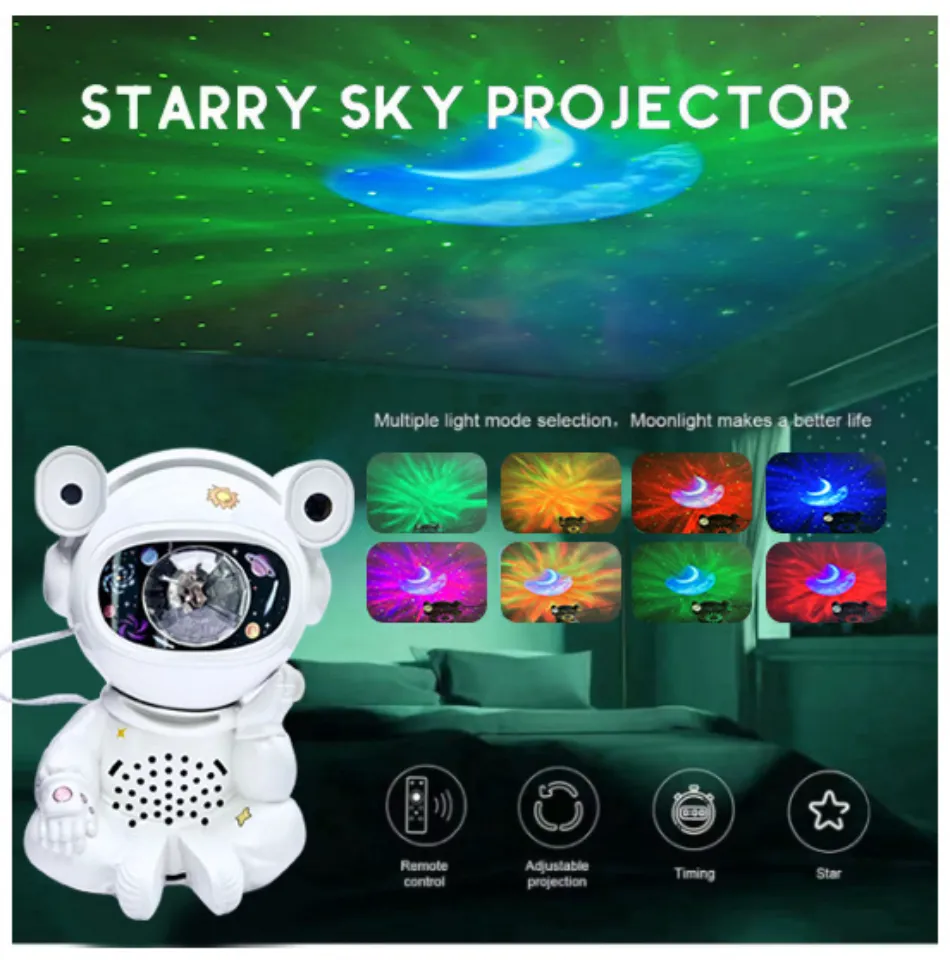 Proyector Galaxia Astronauta con Parlante Bluetooh 18x12x12