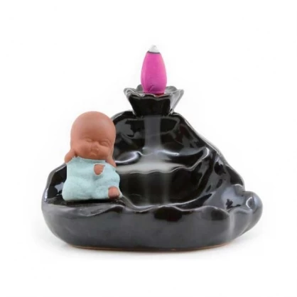 Cascada de humo Cerámica con Buda 7,5cm