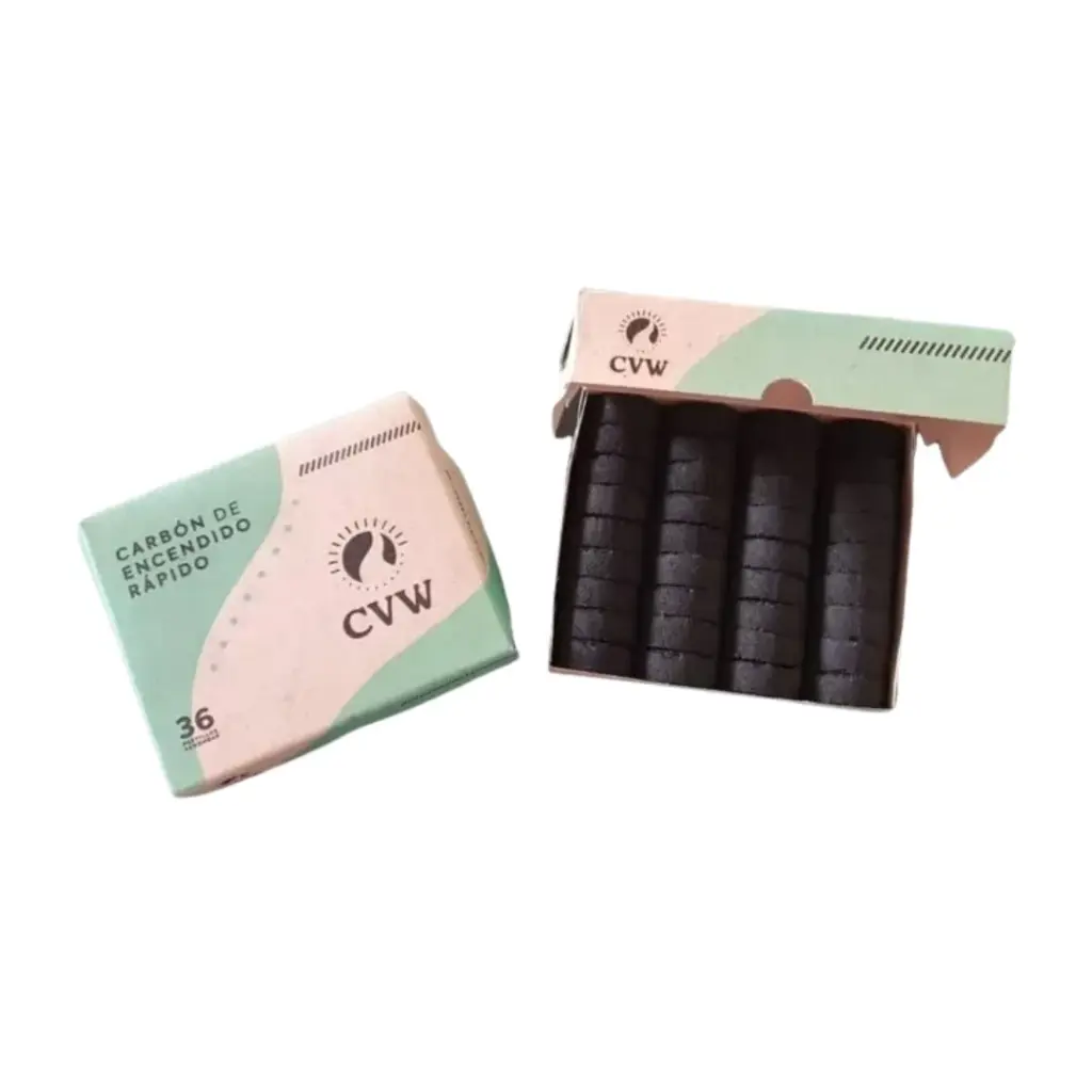 Carbón redondo encendido rápido CVW x36