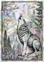Sticker Suncatcher (Atrapasol) - 007. Lobo