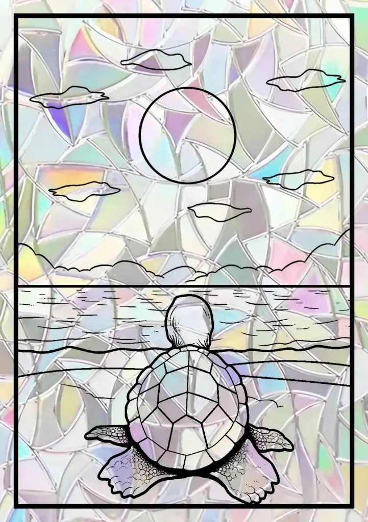 Sticker Suncatcher (Atrapasol) - 008. Tortuga