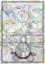 Sticker Suncatcher (Atrapasol) - 008. Tortuga