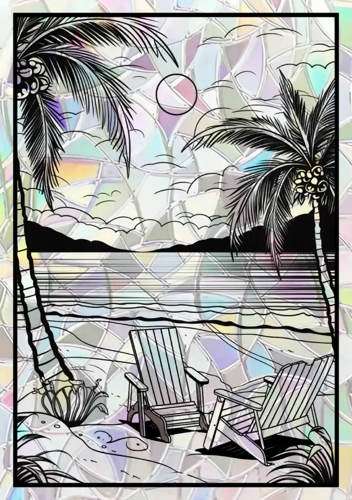 Sticker Suncatcher (Atrapasol) - 016. Playa