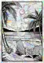 Sticker Suncatcher (Atrapasol) - 016. Playa