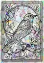 Sticker Suncatcher (Atrapasol) - 018. Vitraux Pájaro