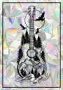 Sticker Suncatcher (Atrapasol) - 019. Guitarra Naturaleza