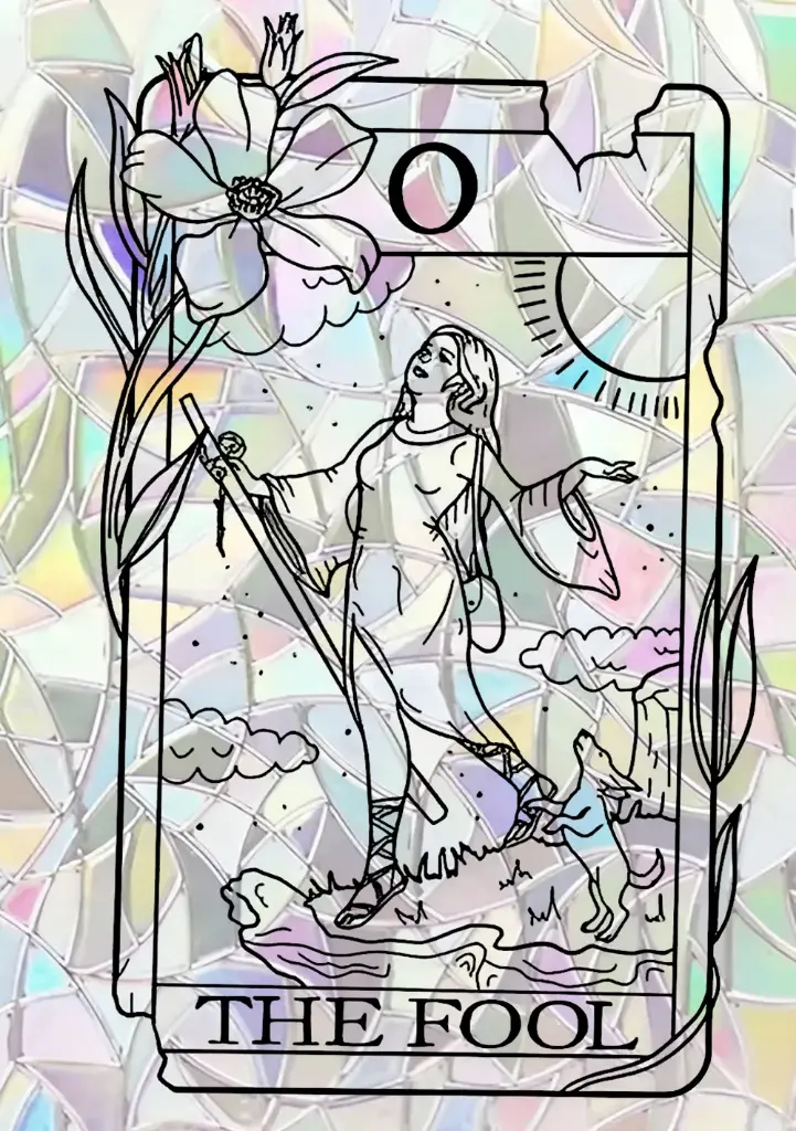 Sticker Suncatcher (Atrapasol) - 026. Carta Tarot "El Loco"