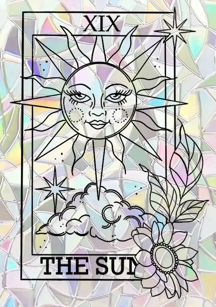 Sticker Suncatcher (Atrapasol) - 029. Carta Tarot "El Sol"