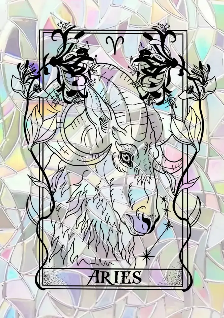 Sticker Suncatcher (Atrapasol) - 031. Signo Aries