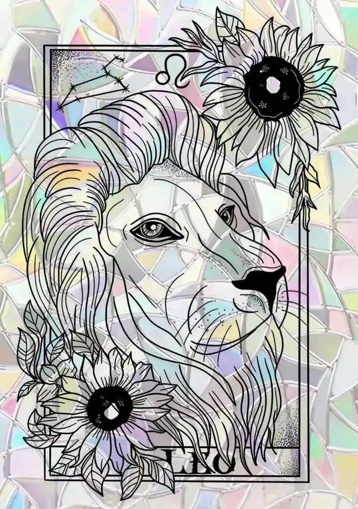 Sticker Suncatcher (Atrapasol) - 035. Signo Leo