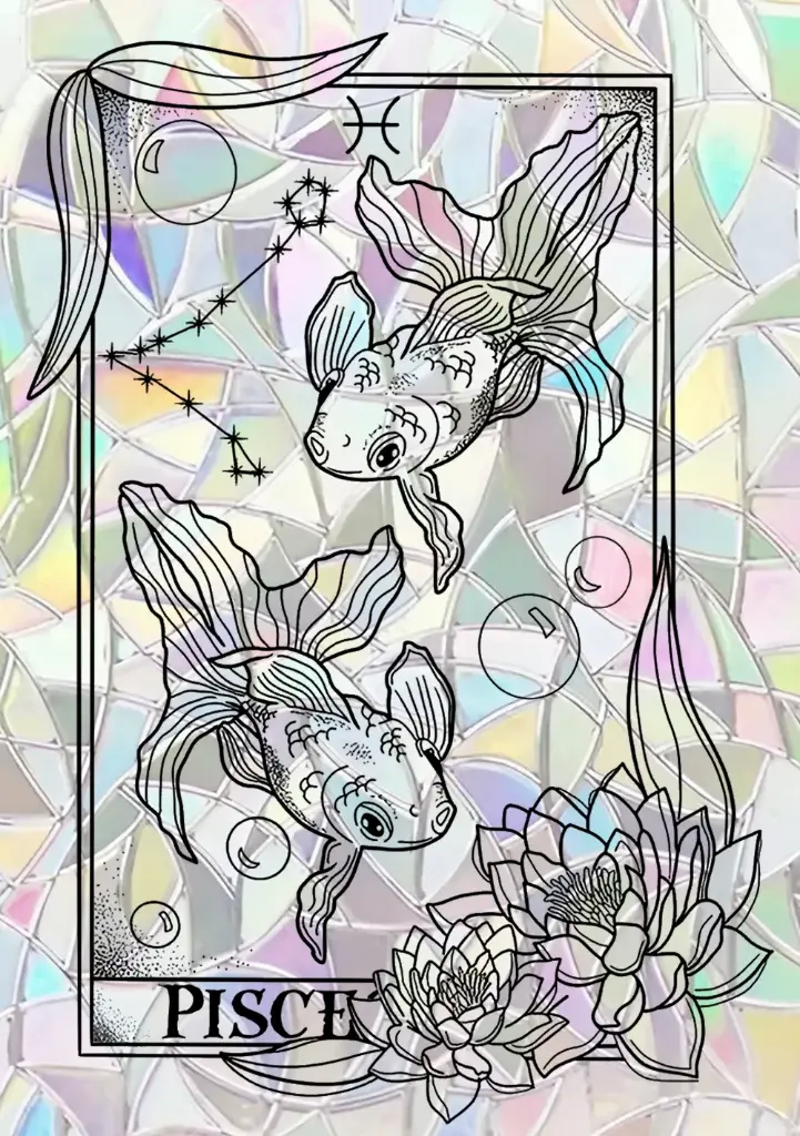 Sticker Suncatcher (Atrapasol) - 042. Signo Piscis