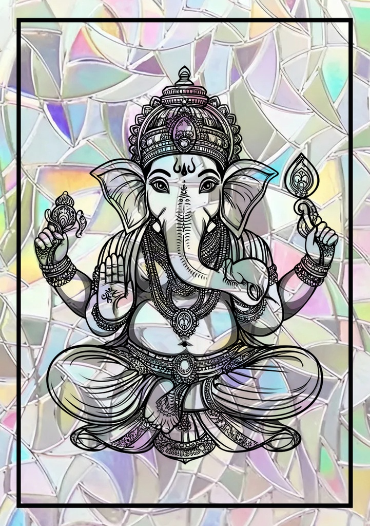 Sticker Suncatcher (Atrapasol) - 054. Ganesha