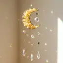 Colgante de Cristales - Luna Toda Llena Citrino (45x10cm)