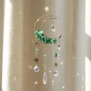 Colgante de Cristales - Luna Semillena Cuarzo verde