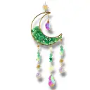 Colgante de Cristales - Luna Semillena Cuarzo verde