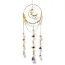 Colgante de Cristales - Círculo con Luna Adentro (Citrino)