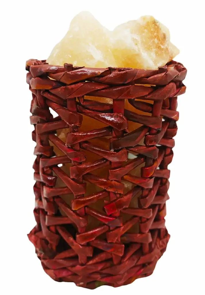 Lámpara de sal N°5 Tejido armónico 14x10cm