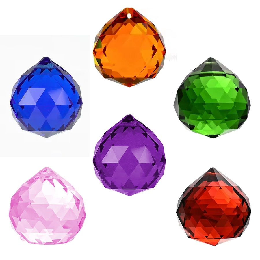 Atrapasol de vidrio grande de COLORES (4cm)