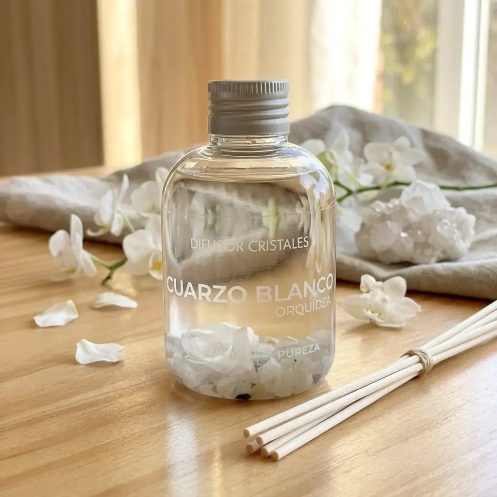 Difusor con Cristales - Cuarzo Blanco & Orquídeas (150ml)