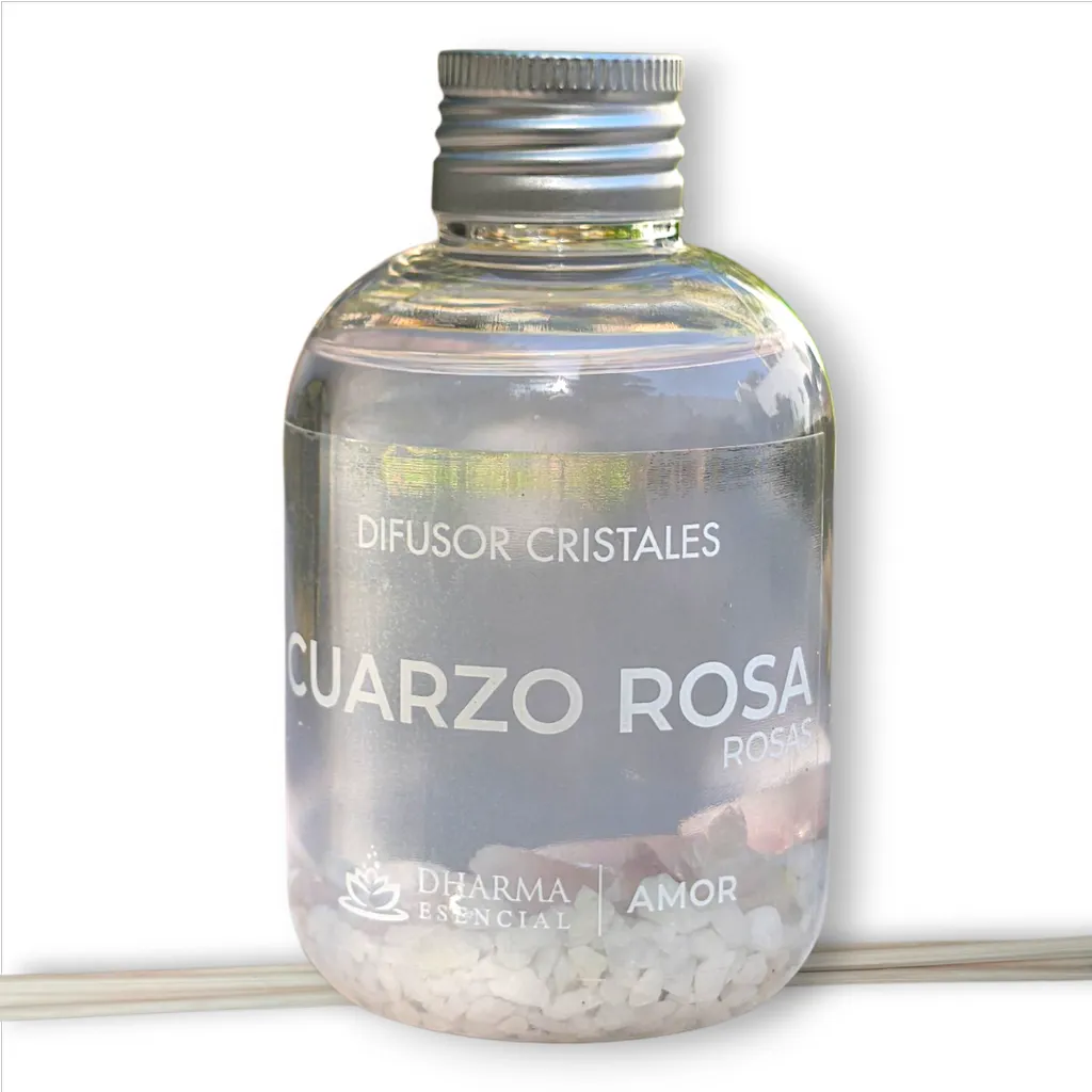 Difusor con Cristales - Cuarzo Rosa & Rosas (150ml)