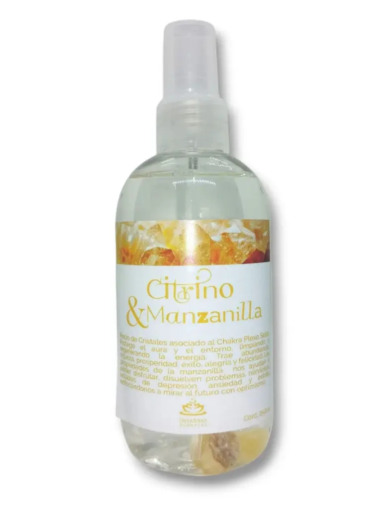 Spray Áurico grande con Cristales - Citrino & Manzanilla (250ml)