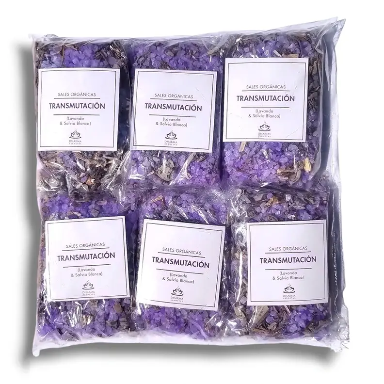 Pack x6 - Sales de Baño de Descarga TRANSMUTACIÓN (125gr)