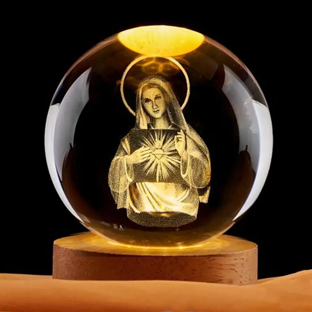 Lamp. Esfera de Vidrio - Virgen Misericordiosa (6cm)