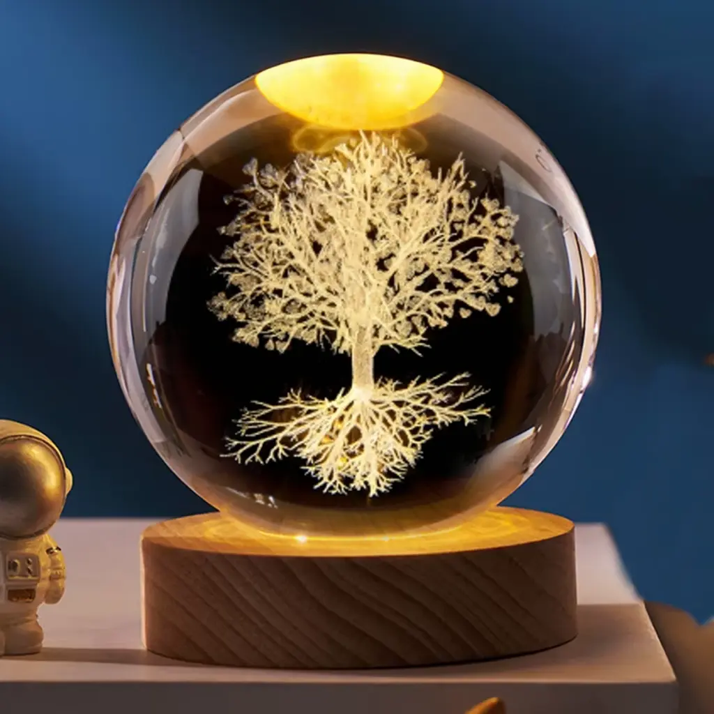 Lamp. Esfera de Vidrio - Arbol de la vida (8cm)